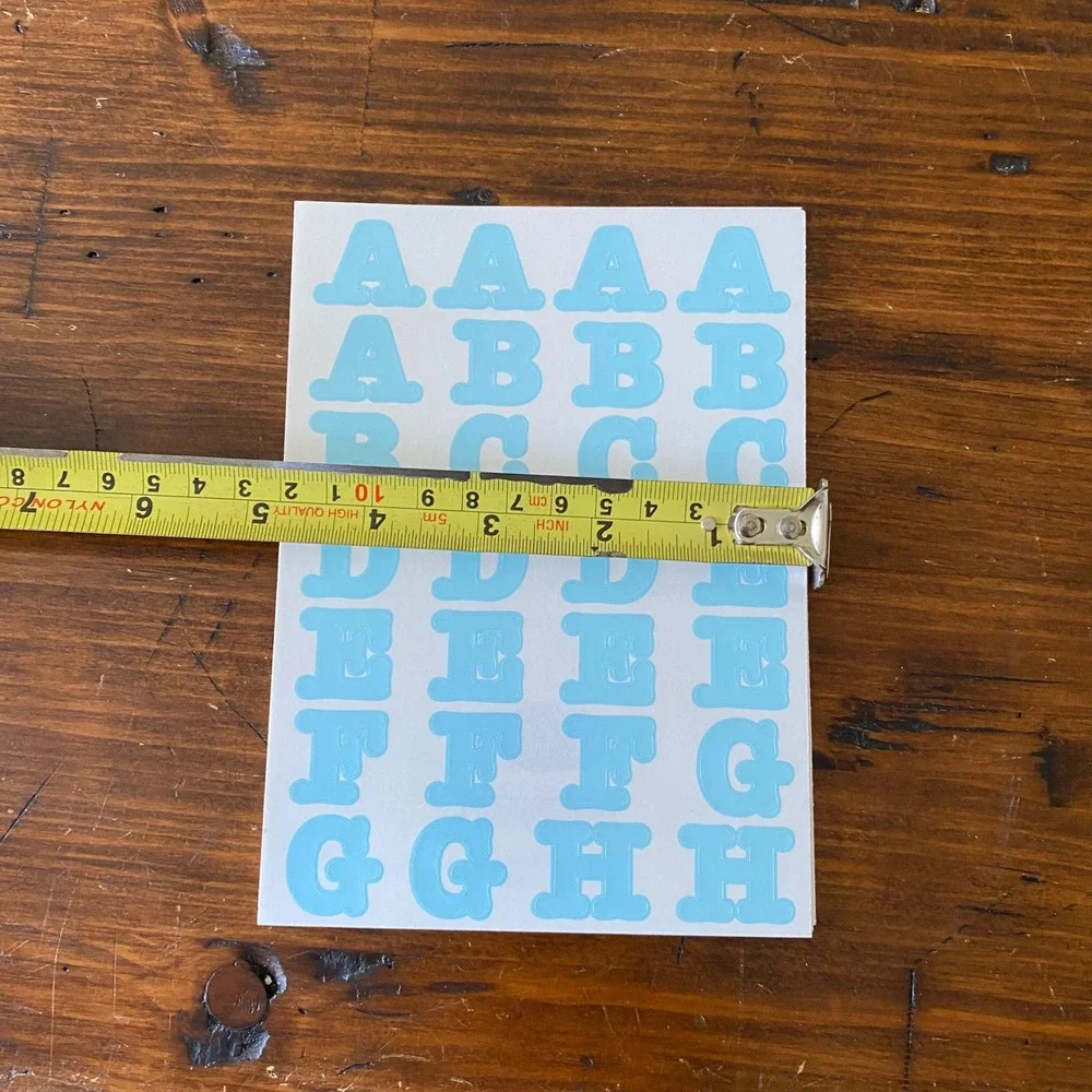 Creative Memories Light Blue Alphabet Sticker Sheets Lot of 4 Scrapbooking Craft